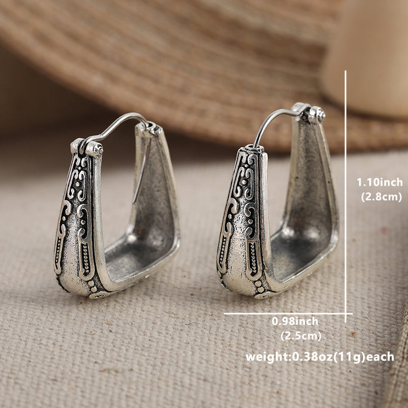 Etnische boho geometrische vintage oorringen