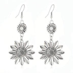 Vintage Bohemian Sunflower Pendant Earrings