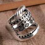 Vintage-Style Bohemian Long Wrap Silver-Plated Ring