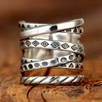 Vintage-Style Bohemian Long Wrap Silver-Plated Ring