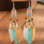 Bohemian Retro Feather Earrings