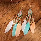 Bohemian Retro Feather Earrings