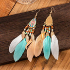 Bohemian Retro Feather Earrings