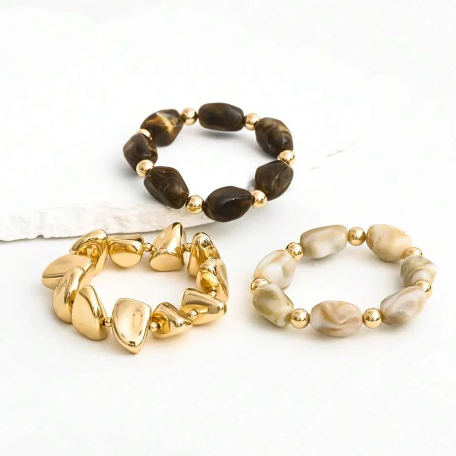 Bohemian Retro Geometric Acrylic Bead Bracelet