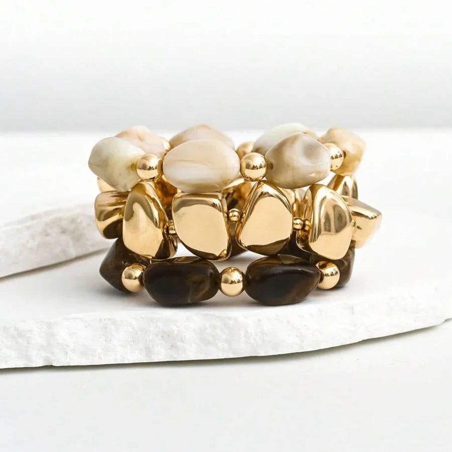 Bohemian Retro Geometric Acrylic Bead Bracelet