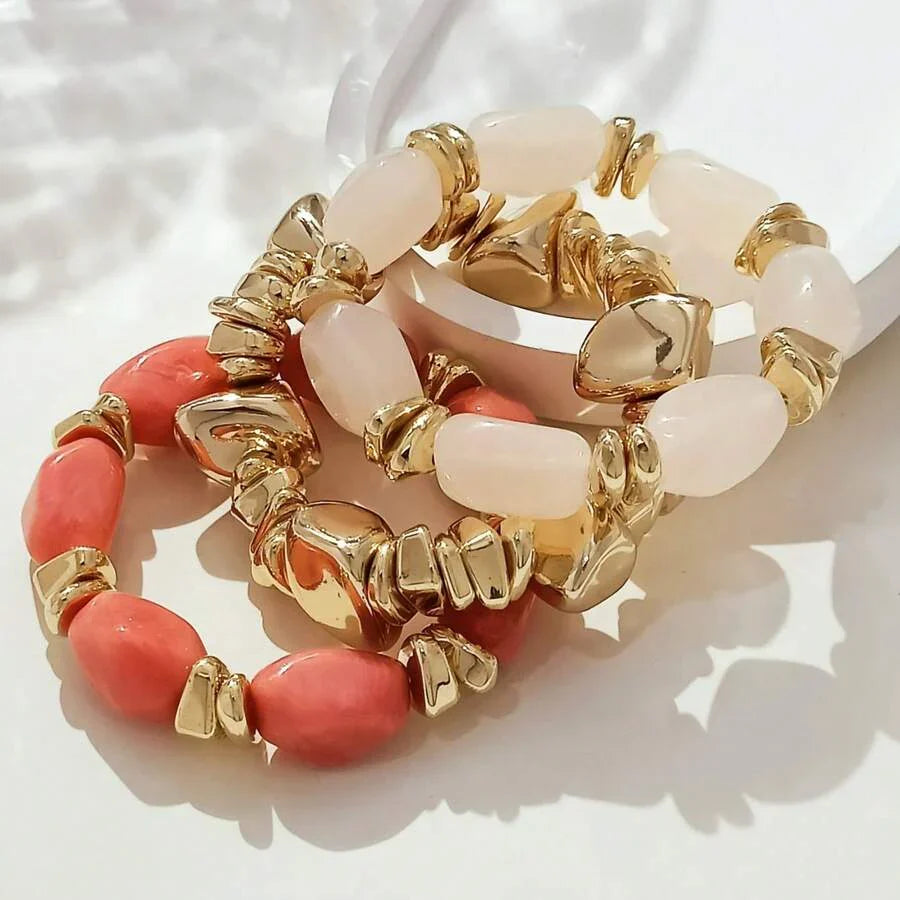 Bohemian Retro Geometric Acrylic Bead Bracelet