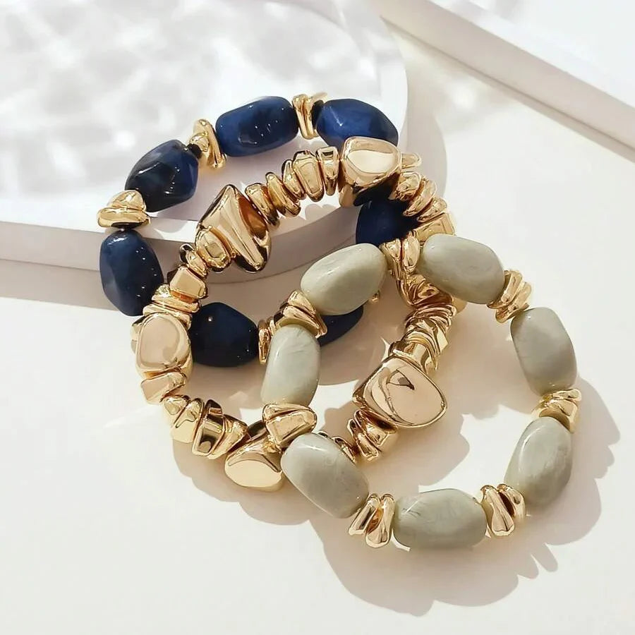 Bohemian Retro Geometric Acrylic Bead Bracelet