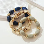 Bohemian Retro Geometric Acrylic Bead Bracelet
