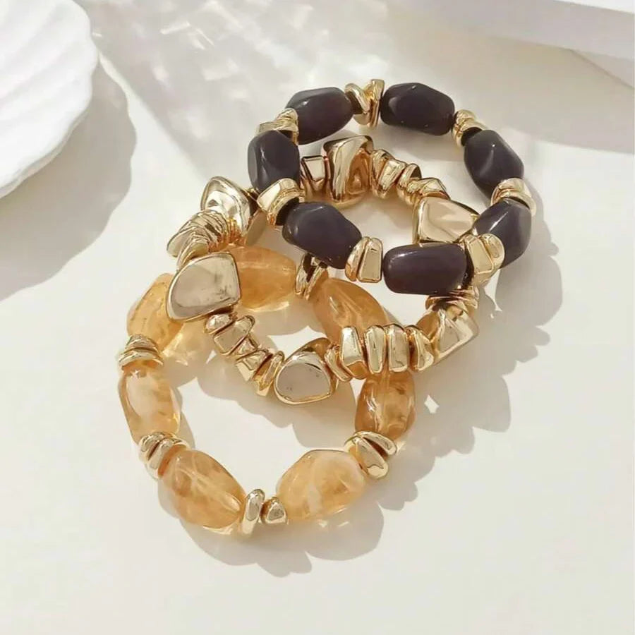 Bohemian Retro Geometric Acrylic Bead Bracelet