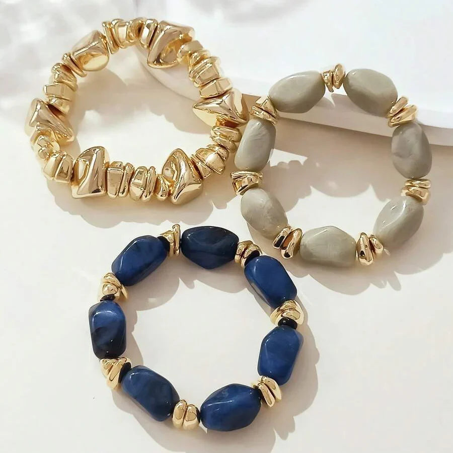 Bohemian Retro Geometric Acrylic Bead Bracelet