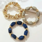 Bohemian Retro Geometric Acrylic Bead Bracelet