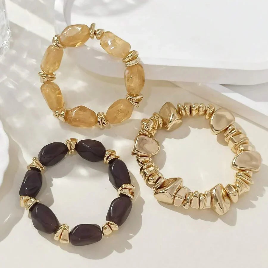 Bohemian Retro Geometric Acrylic Bead Bracelet