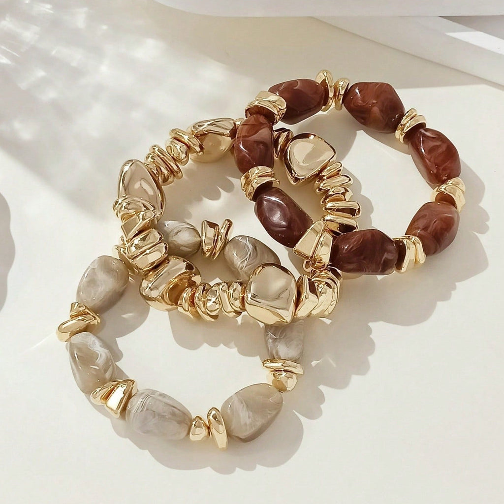 Bohemian Retro Geometric Acrylic Bead Bracelet