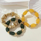 Bohemian Retro Geometric Acrylic Bead Bracelet