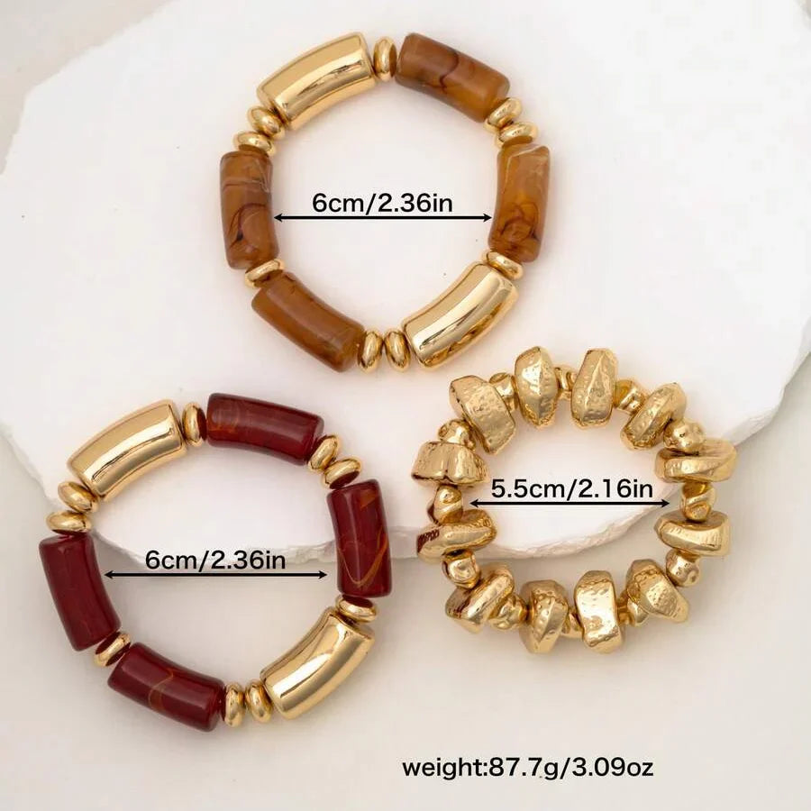 Bohemian Retro Geometric Acrylic Bead Bracelet