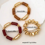 Bohemian Retro Geometric Acrylic Bead Bracelet