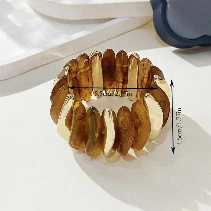 Bohemian Retro Geometric Acrylic Bead Bracelet