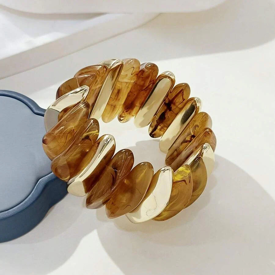 Bohemian Retro Geometric Acrylic Bead Bracelet
