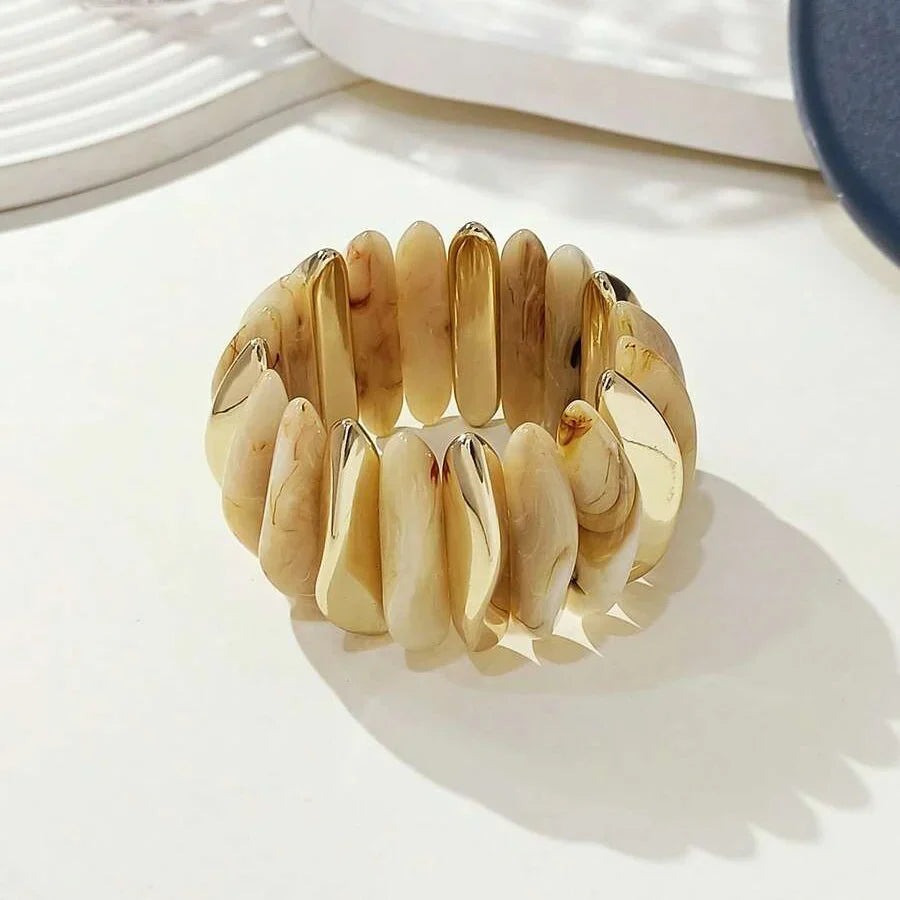 Bohemian Retro Geometric Acrylic Bead Bracelet