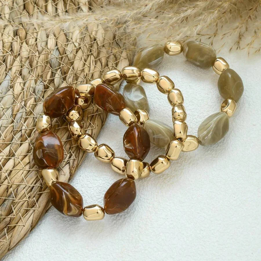 Bohemian Retro Geometric Acrylic Bead Bracelet