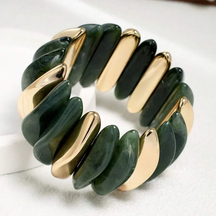 Bohemian Retro Geometric Acrylic Bead Bracelet