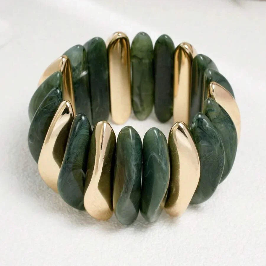 Bohemian Retro Geometric Acrylic Bead Bracelet