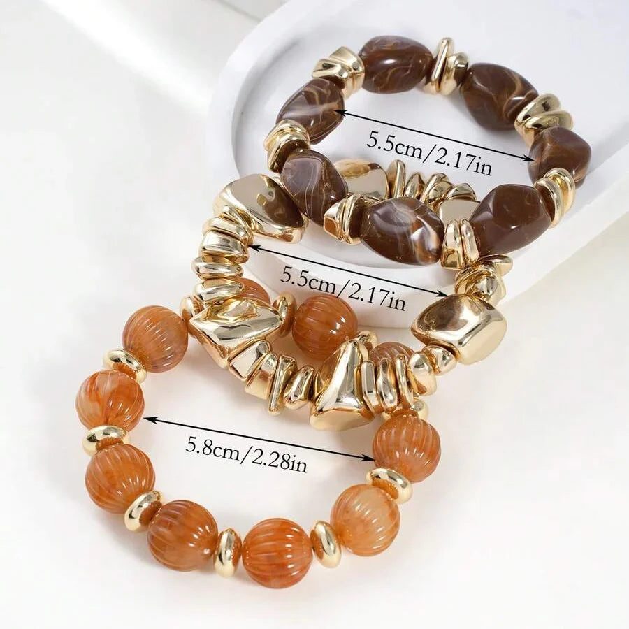 Bohemian Retro Geometric Acrylic Bead Bracelet