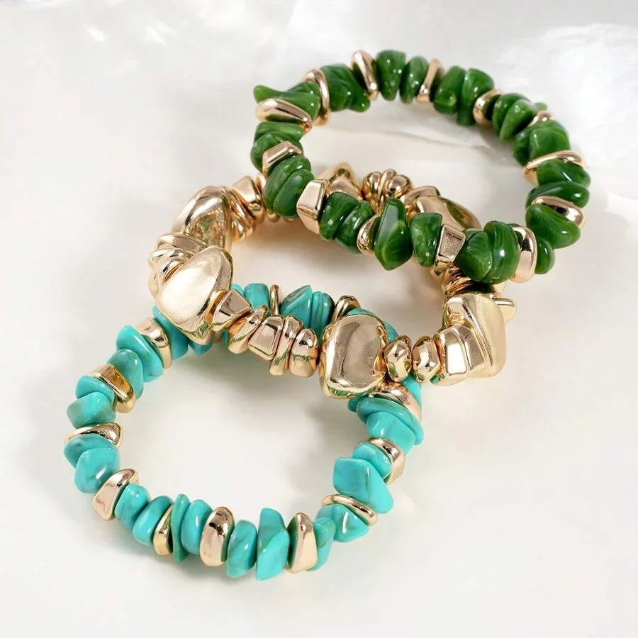 Bohemian Retro Geometric Acrylic Bead Bracelet