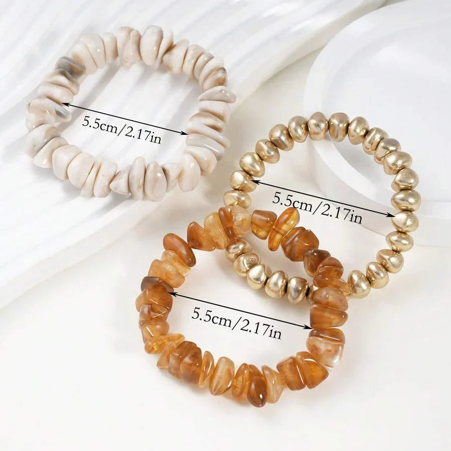Bohemian Retro Geometric Acrylic Bead Bracelet
