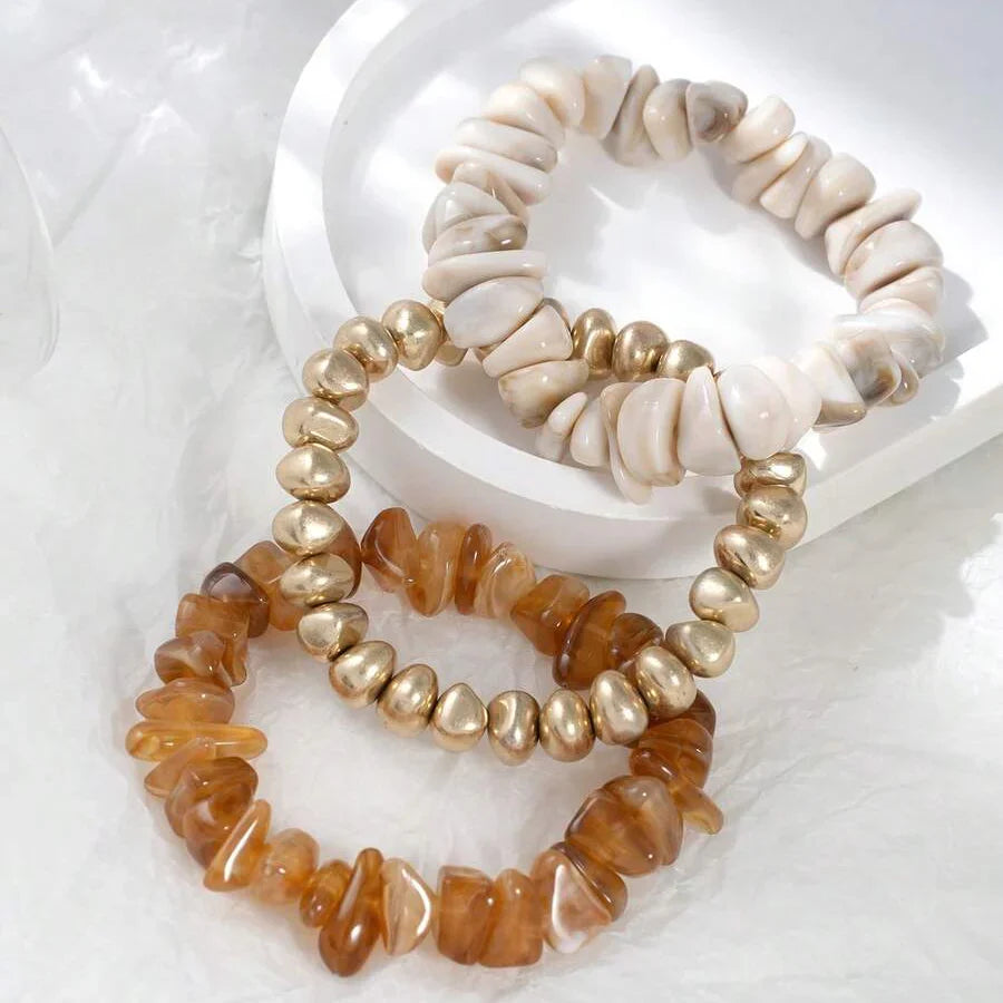 Bohemian Retro Geometric Acrylic Bead Bracelet