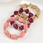 Bohemian Retro Geometric Acrylic Bead Bracelet