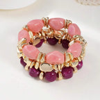 Bohemian Retro Geometric Acrylic Bead Bracelet