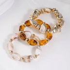 Bohemian Retro Geometric Acrylic Bead Bracelet