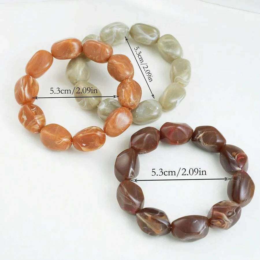 Bohemian Retro Geometric Acrylic Bead Bracelet