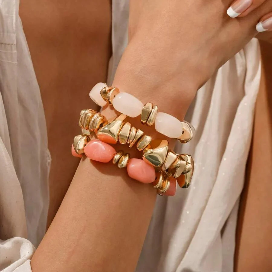 Bohemian Retro Geometric Acrylic Bead Bracelet