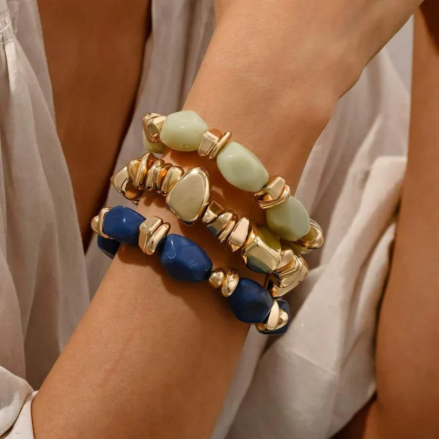 Bohemian Retro Geometric Acrylic Bead Bracelet