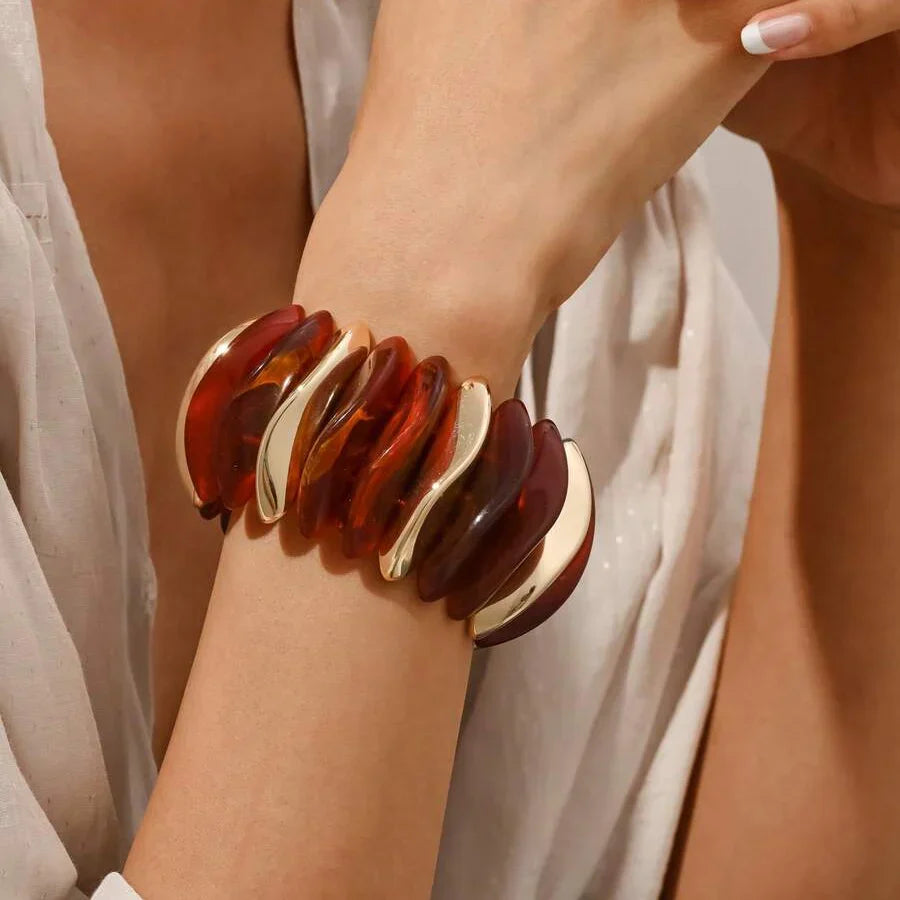 Bohemian Retro Geometric Acrylic Bead Bracelet