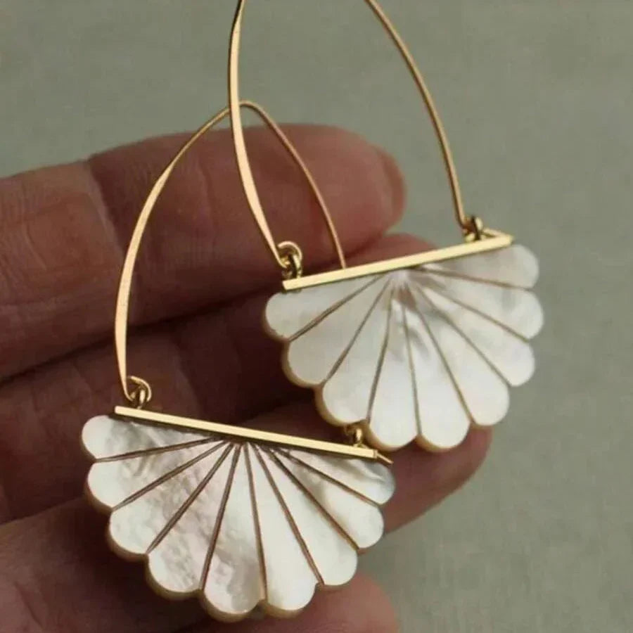 Vintage Boho Faux Pearl Bridal Earrings