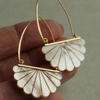 Vintage Boho Faux Pearl Bridal Earrings
