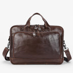 Men's Coffee Brown Leather Laptop Bag for the Office