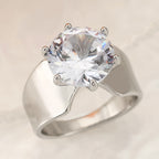 Bohemian Cubic Zirconia Wide Band Ring