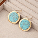Vintage Bohemian Round Turquoise Earrings
