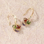 Vintage Colourful Zirconia Pendant Earrings