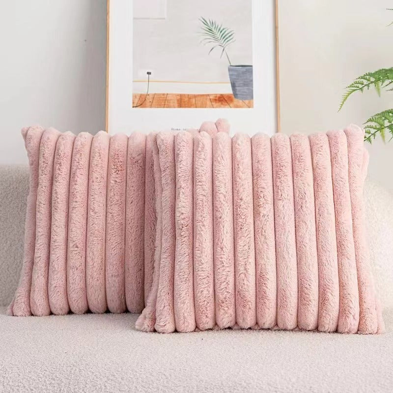 Pluche Kussenhoes – Zachte Imitatiebont Kussenhoes voor Bank & Bed