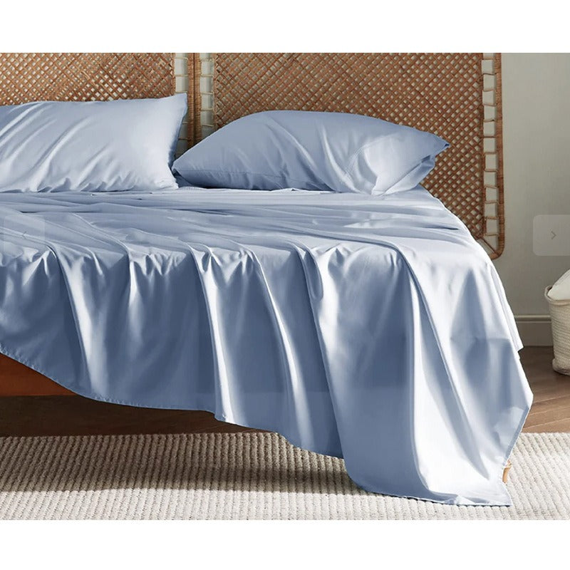 Bamboo Bed Sheet Set – 4-Piece Soft Fitted Sheet & Pillowcase Bedding
