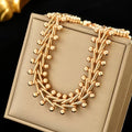 Beaded Link Statement Necklace