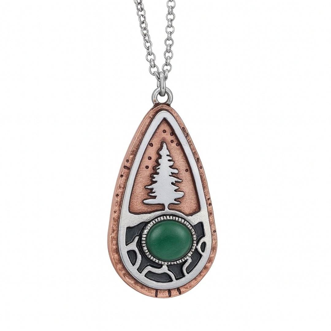 Evergreen-stenen ketting