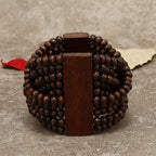 Multi-Strand Wooden Bead Bracelet