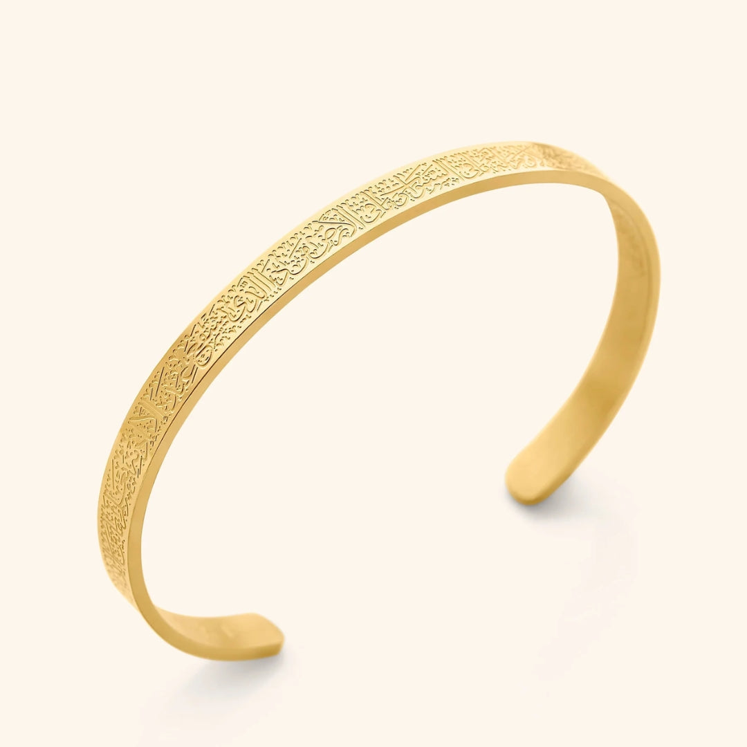 Open Gold-Tone Signature Bracelet