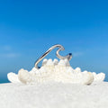 Silver-Tone Sea Wave Ring